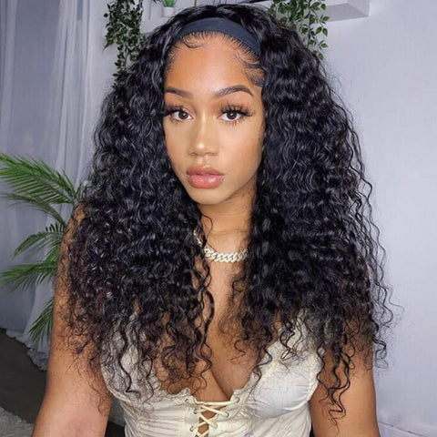 deep wave headband wig