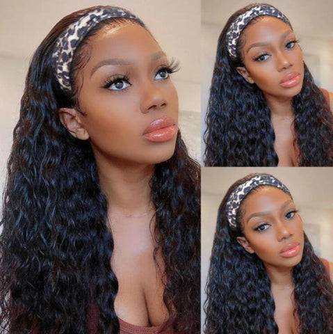 water wave headband wig