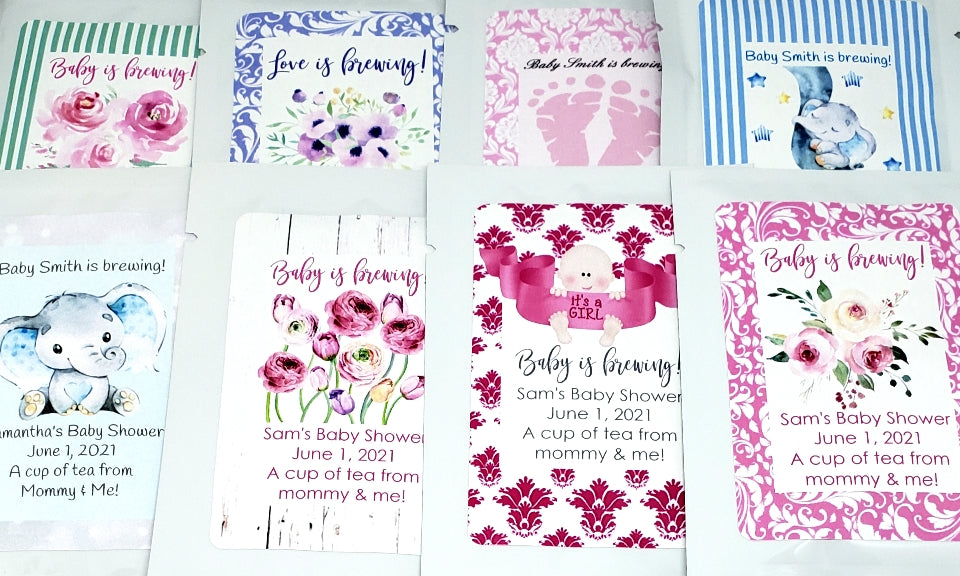 baby shower tea bags