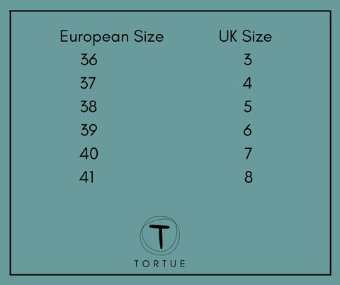 AW23 footwear size conversion chart