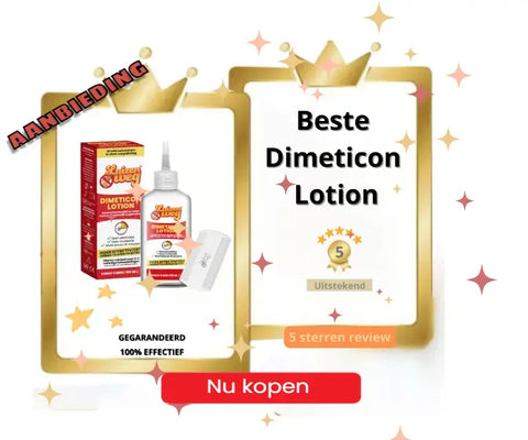 Complete dimeticon set van dimeticon lotion met fijntandige luizenkam van luizenweg.nl