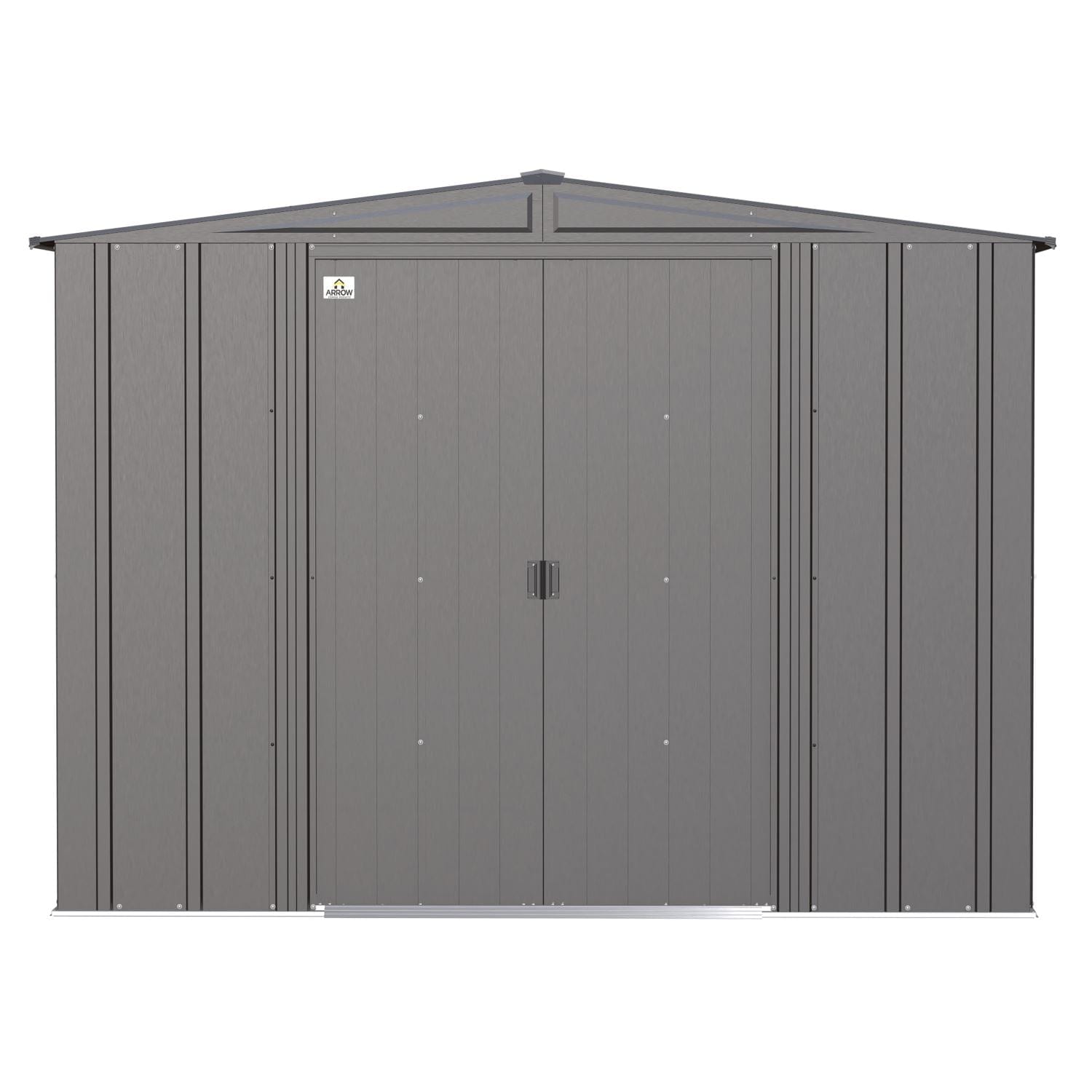 Arrow | Classic Steel Storage Shed, 8x6 ft., Charcoal CLG86CC-01