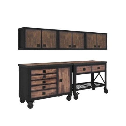 Duramax 4-Piece Garage Storage Combo Set with Worktable, Wall Cabinets and  Free Standing Cabinet