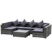Outsunny 7-Piece Patio Furniture Sets PE Rattan Sectional Sofa Set - 860-212GY - Backyard Provider