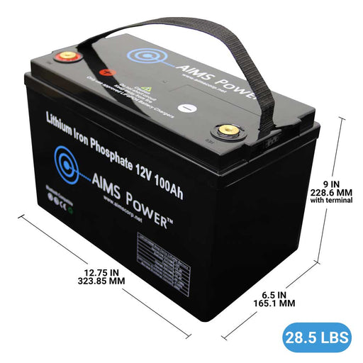 12V 1280Wh/100Ah Self Heating LiFePO4 Battery – BougeRV