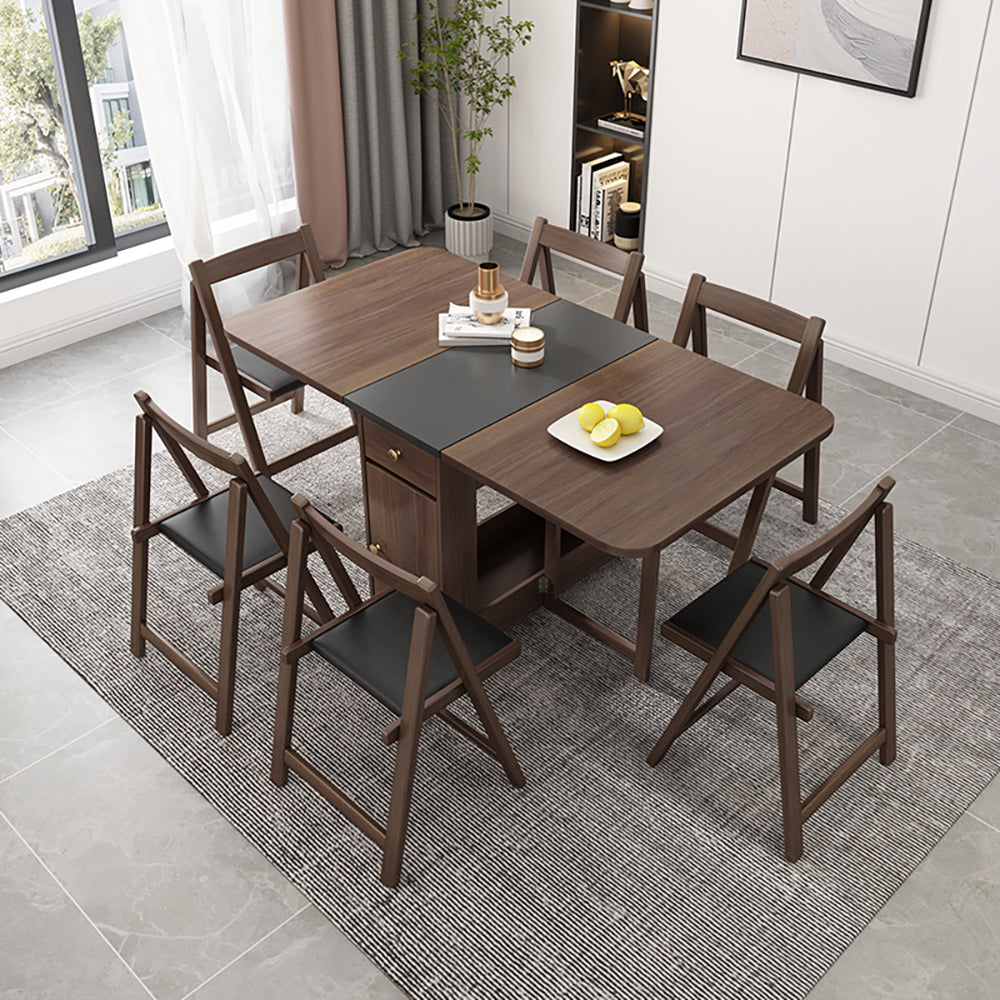 walnut 5 piece dining set