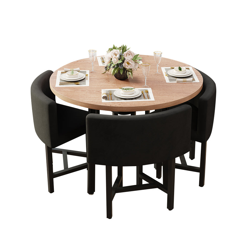 round 4 seater dining table and chairs