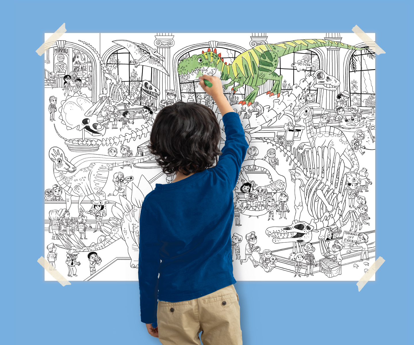 Giant Coloring Poster - Day at the Museum