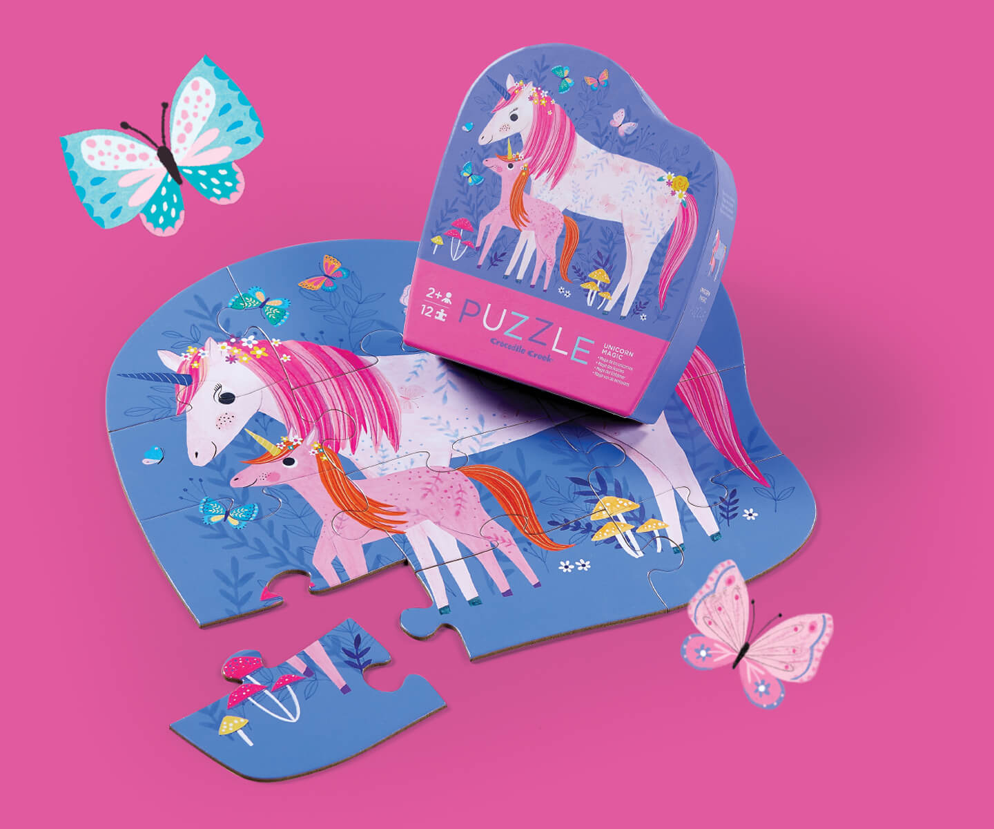 12-Piece Mini Puzzle - Sweet Unicorn