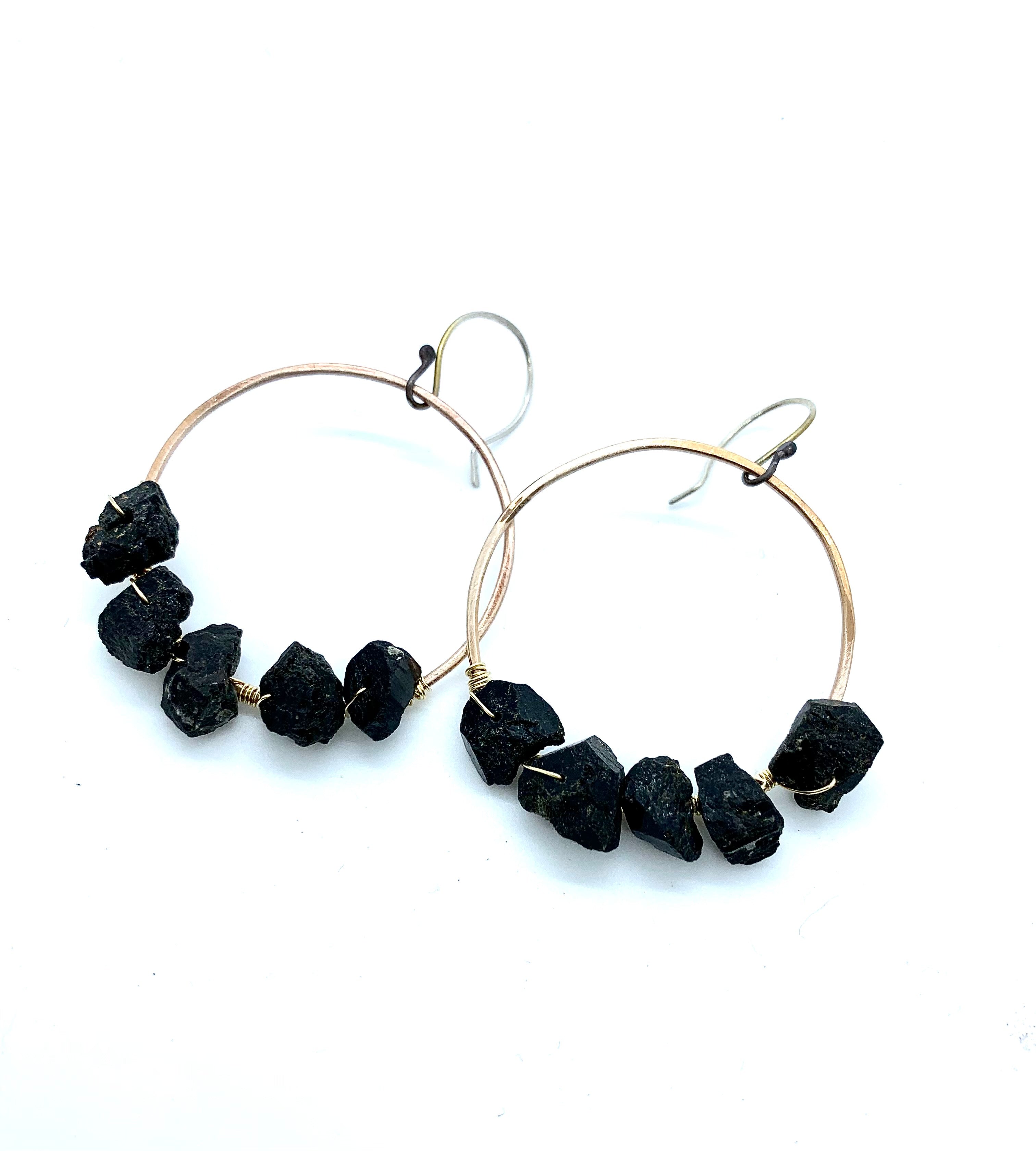 MARCH SPECIAL... TRAVELER BLACK KYANITE EARRINGS