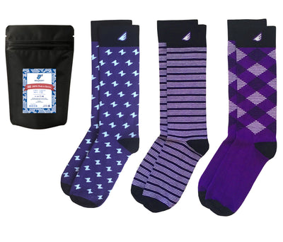 purple dress socks