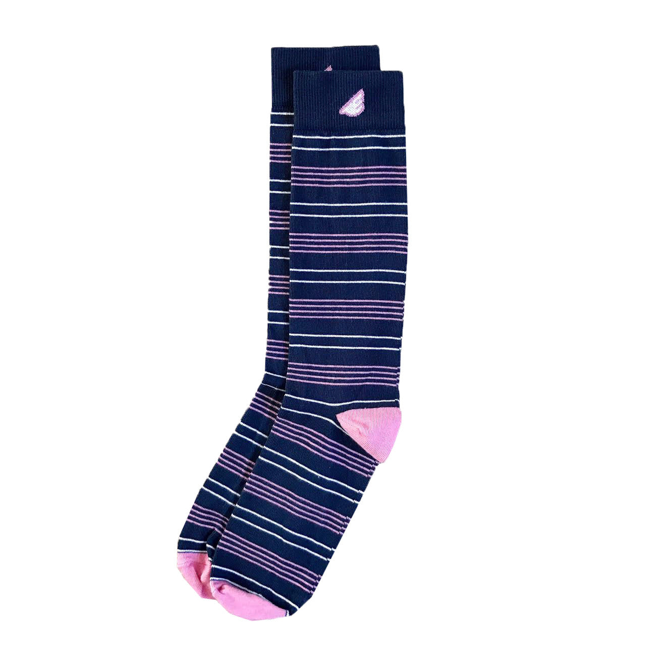 pink and navy dress socks