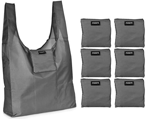  Reusable Shopping Bags  Made from Recycled Plastic. Washable,  Waterproof, Heavy Duty, Lightweight, Extra Large, 65LBS. Pack of 5 Foldable  Into Pouch. XL Reusable Grocery Bags, Eco-Friendly Gift: Home & Kitchen