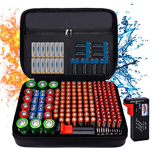 battery organizer case with tester