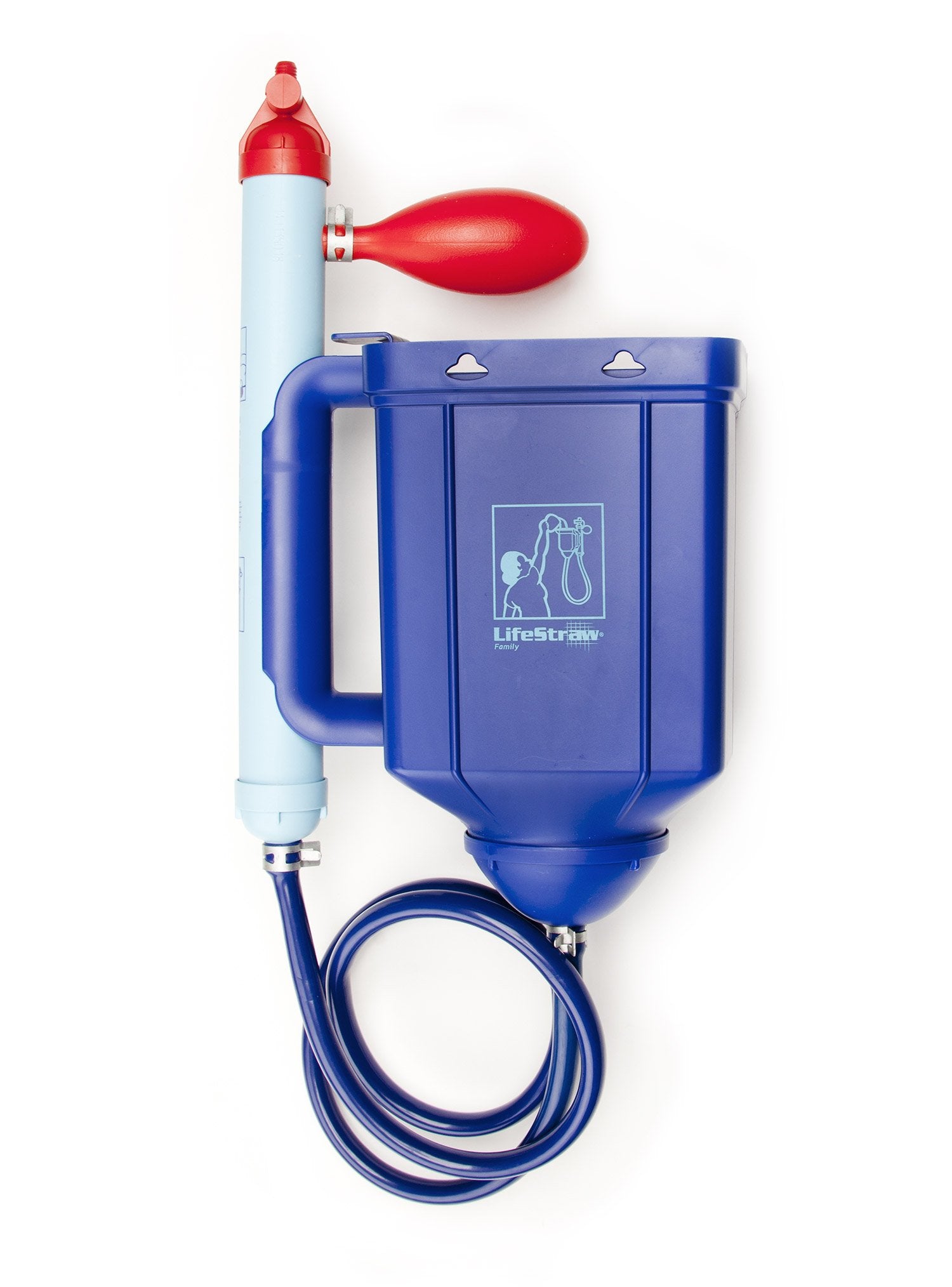 LifeStraw Max – High Flow, High-Capacity Water Filter and Purifier for Survival, Humanitarian Aid, and Remote Job Sites Blue
