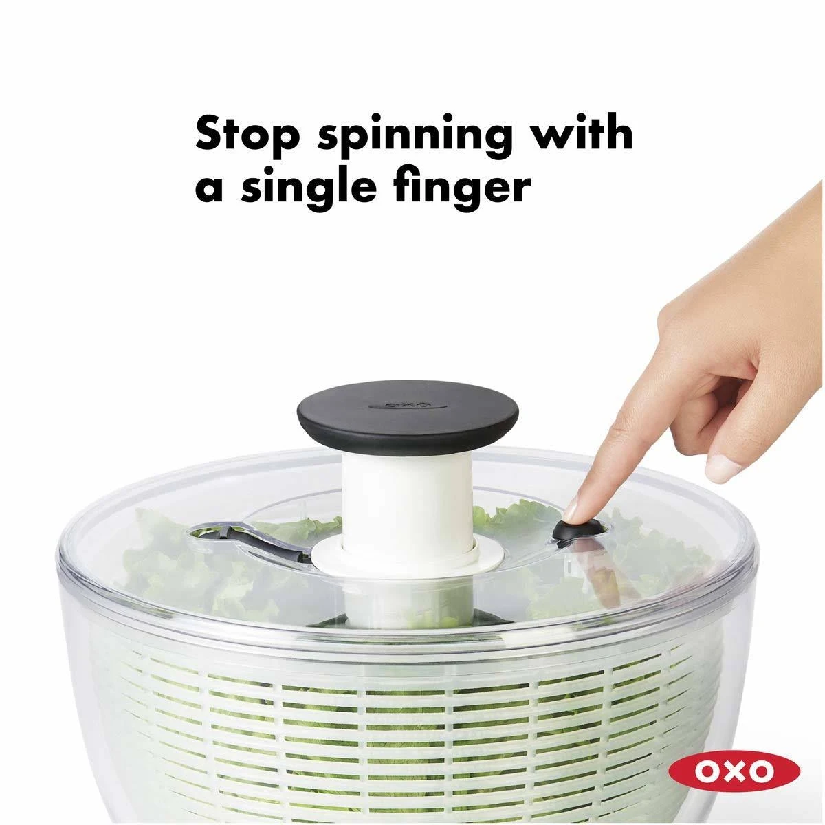 OXO Good Grips Large Salad Spinner - 6.22 Qt., White