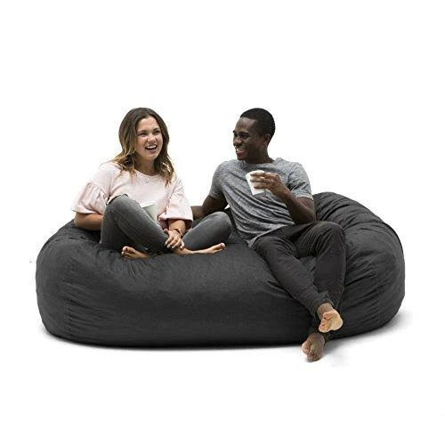 Big Joe Fuf Media Lounger Bean Bag Chair - Black