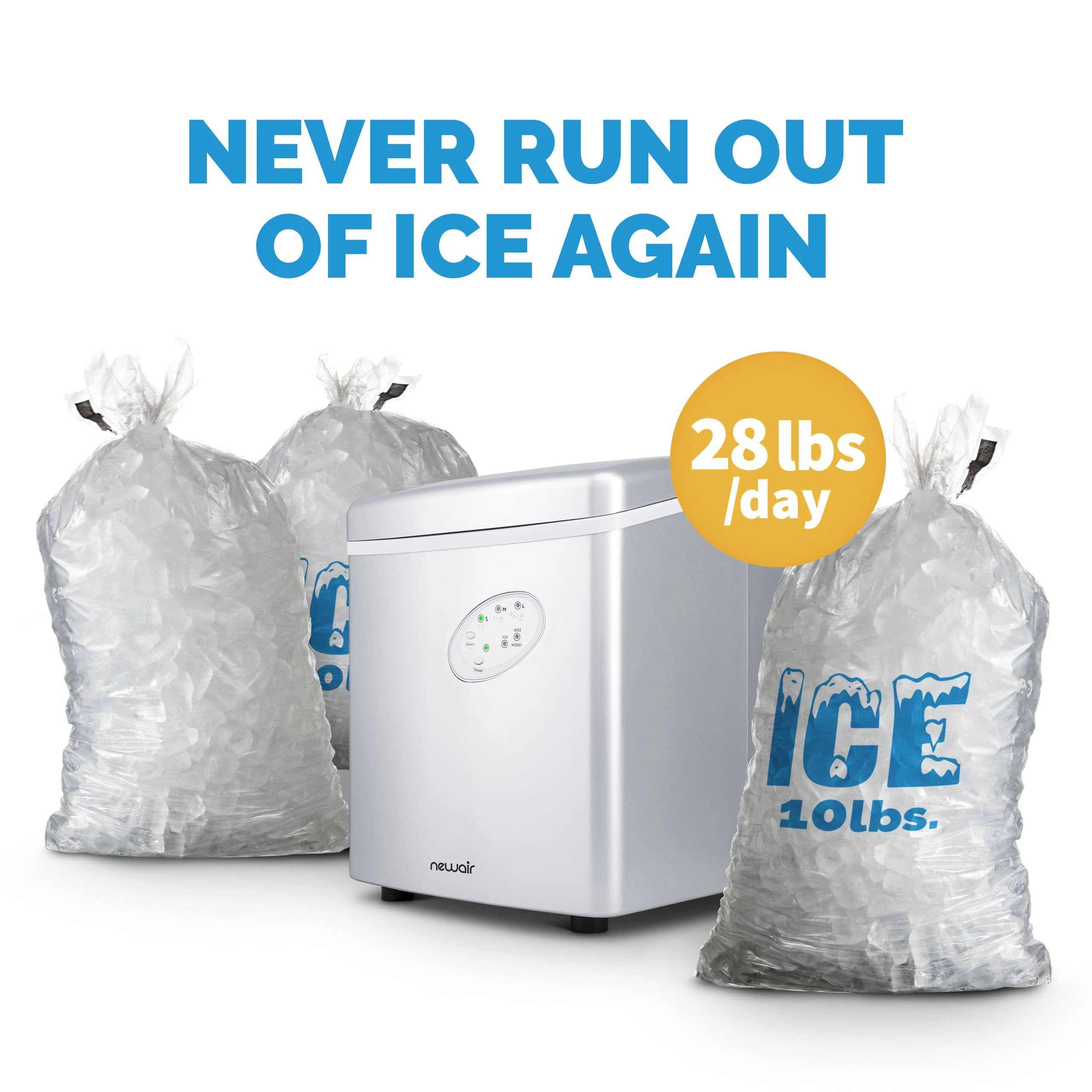 NewAir 28lbs Portable Ice Maker - Black