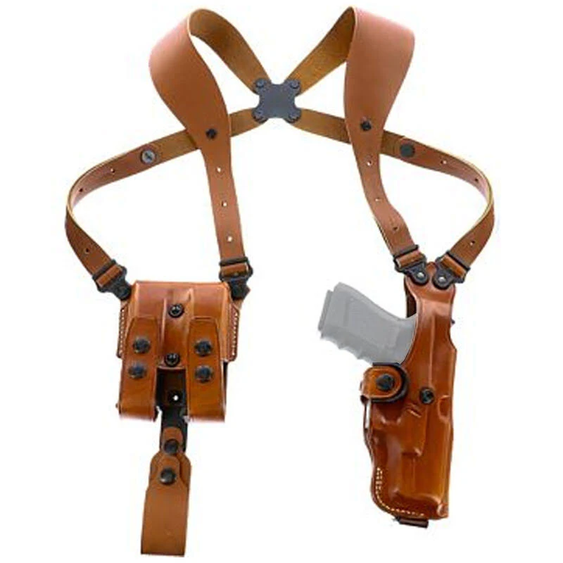 Galco Vertical Shoulder System – 4.0 Ambi Leather Glock 19 Tan ...