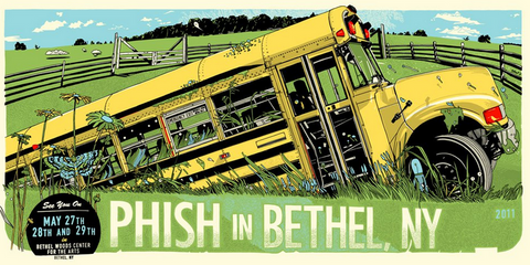 Phish poster from Bethel NY 2011