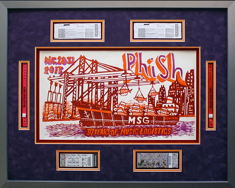 Phish Pollock poster with PTMB stub from NYC