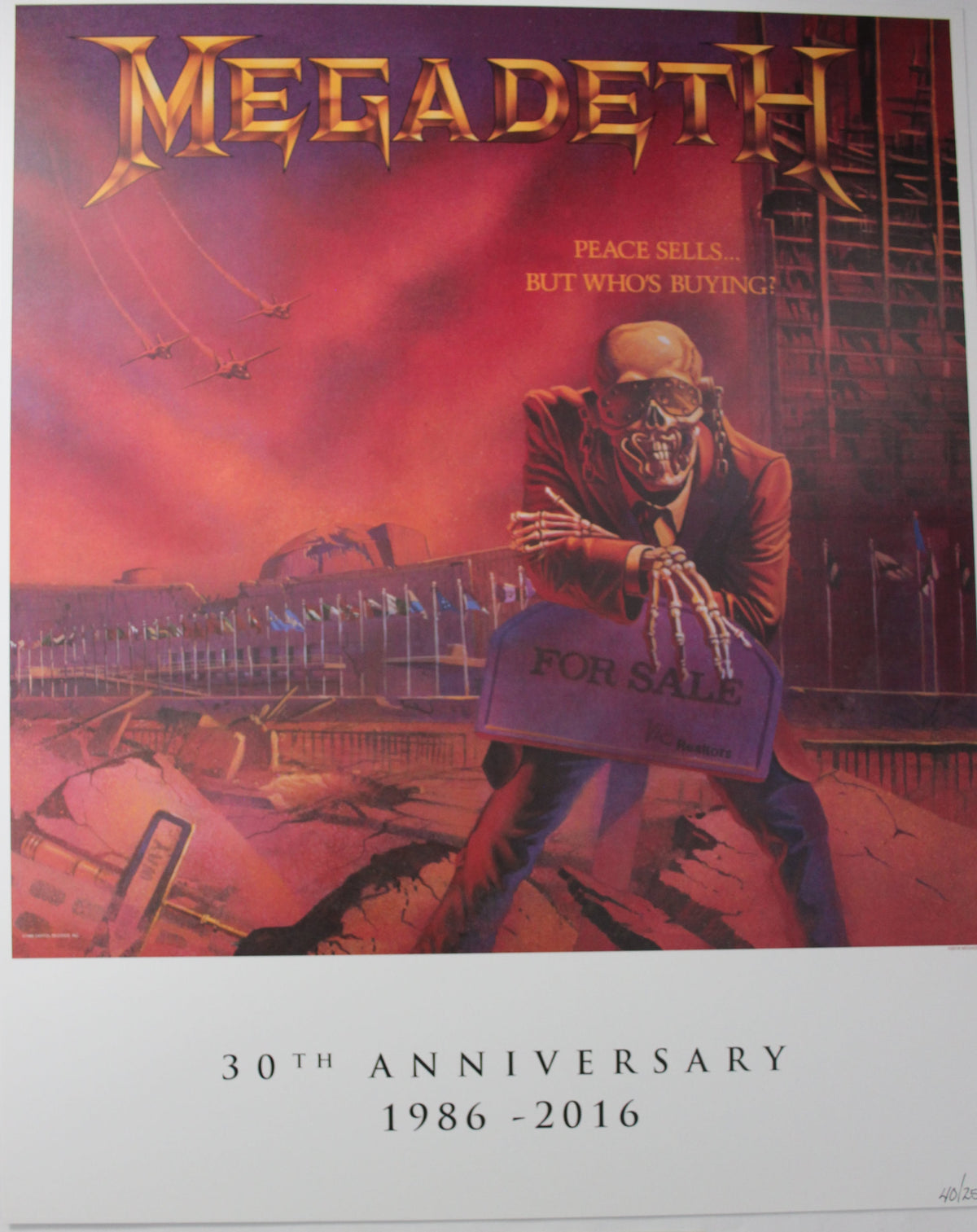 Megadeth Poster - 30th Anniversary 2016 - Jam Band Merch