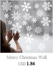 Festive Blue Deer Snowflake Window Stickers - Image 26