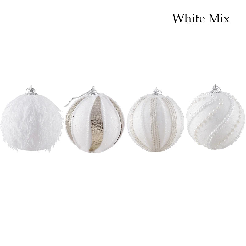 Elegant Rose Gold Christmas Ball Ornaments - 4pcs - Image 22