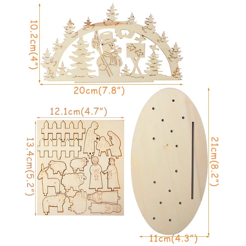 Charming Wooden Desktop Christmas Ornaments for Decor - Image 12