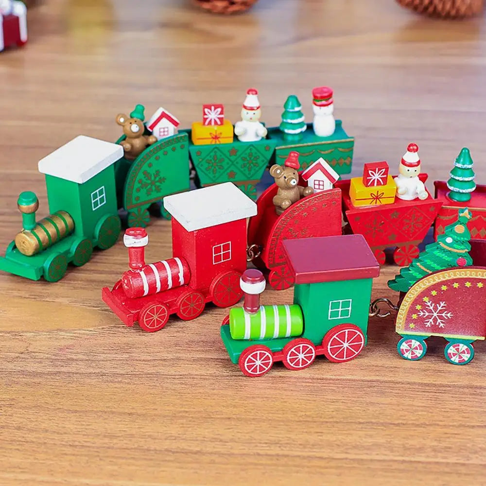 Charming Wooden Train Christmas Ornament for Home - Image 7
