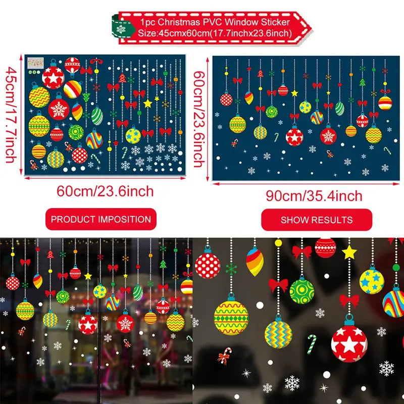 Merry Christmas Window Stickers & Wall Decor - Image 30