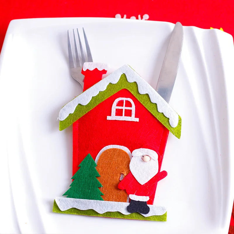 Festive Santa Hat Cutlery Holder for Christmas - Image 28