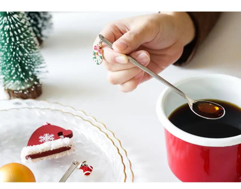 Festive Stainless Steel Christmas Spoons for Table Decor - Image 26