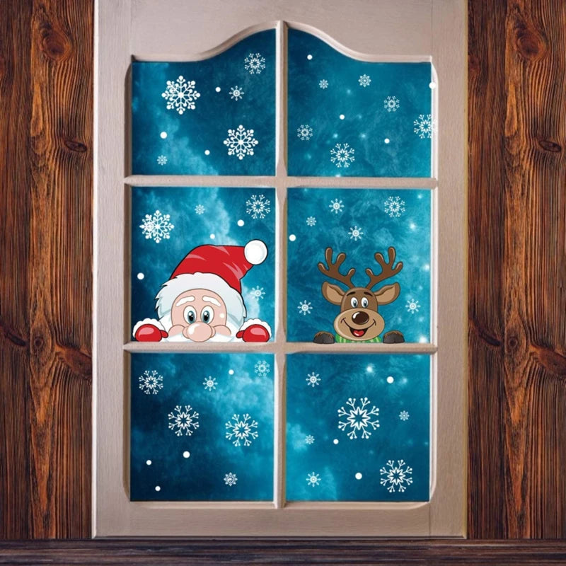 Festive Santa Claus Wall Stickers for Christmas - Image 3
