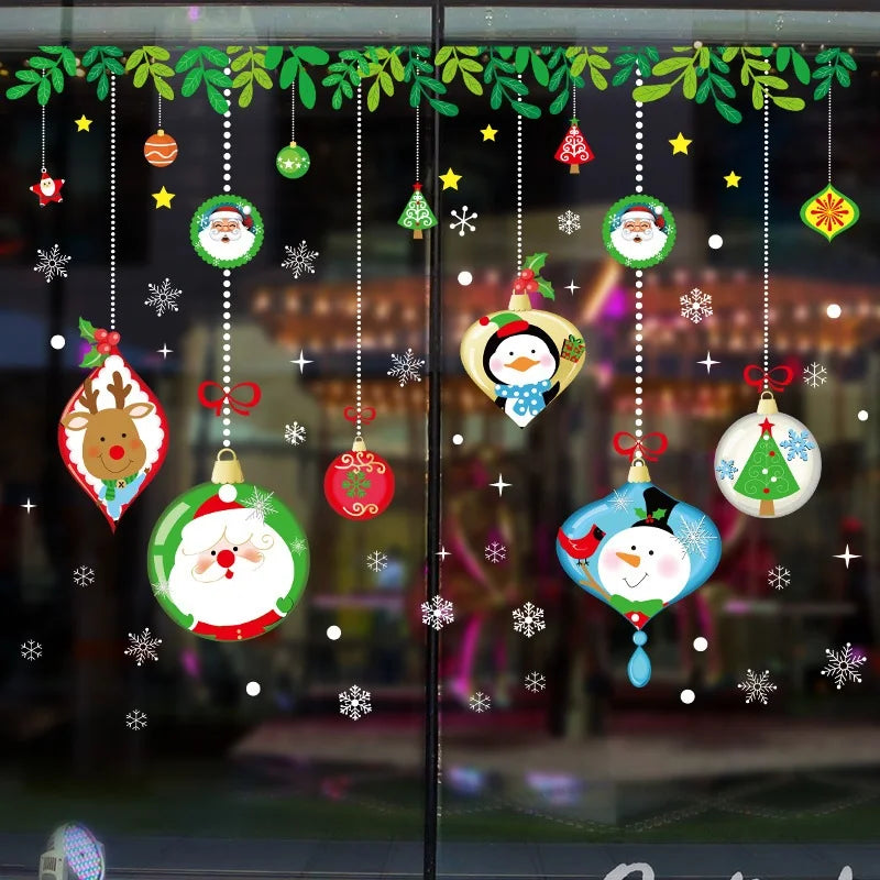 Festive Merry Christmas Santa Window Stickers - Image 46