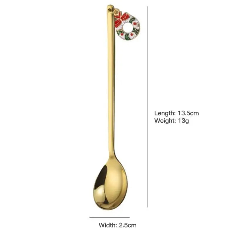 Festive Stainless Steel Christmas Spoons for Table Decor - Image 10