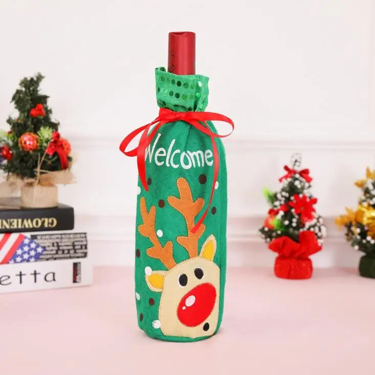 Santa Claus Wine Bottle Cover for Christmas Decor - Image 21