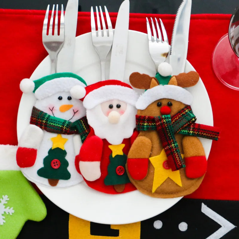 Festive Santa Hat Cutlery Holder for Christmas - Image 58