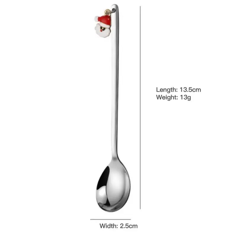 Festive Stainless Steel Christmas Spoons for Table Decor - Image 11