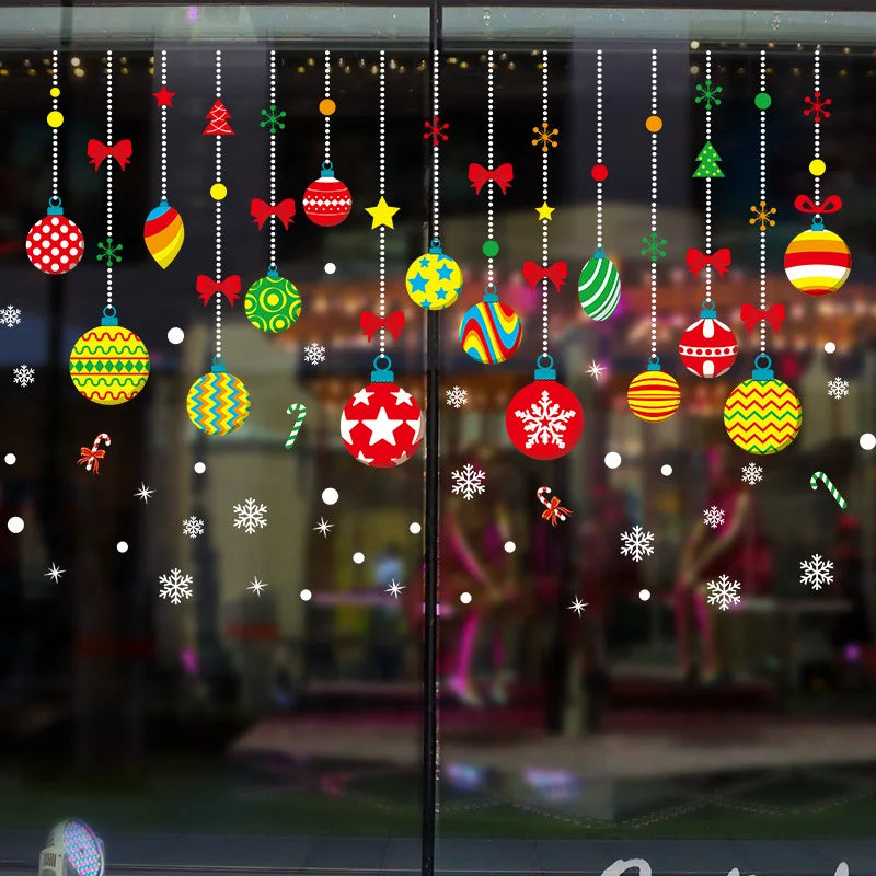 Festive Merry Christmas Santa Window Stickers - Image 17