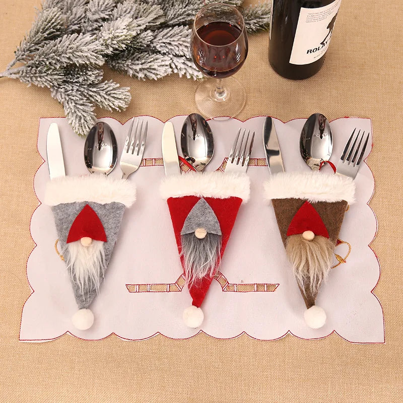 Festive Santa Hat Cutlery Holder for Christmas - Image 64