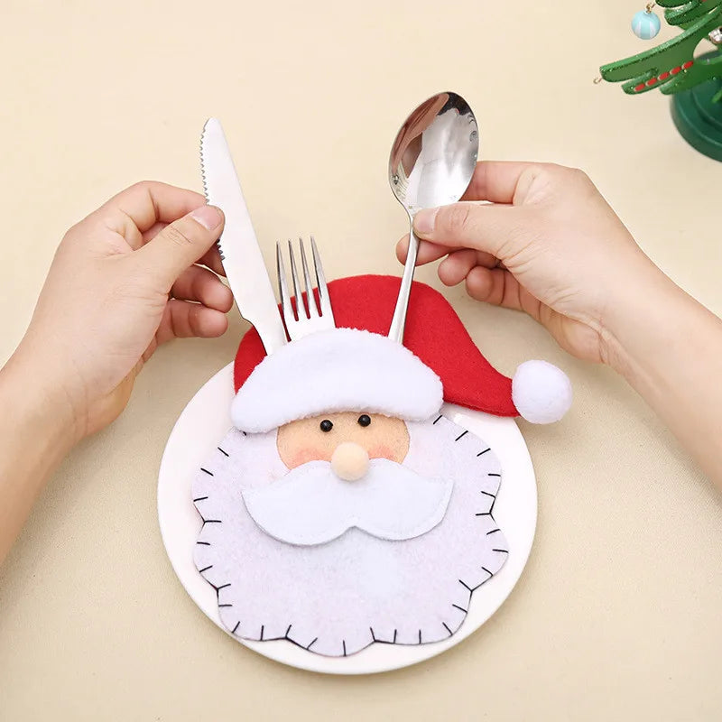 Festive Santa Hat Cutlery Holder for Christmas - Image 32