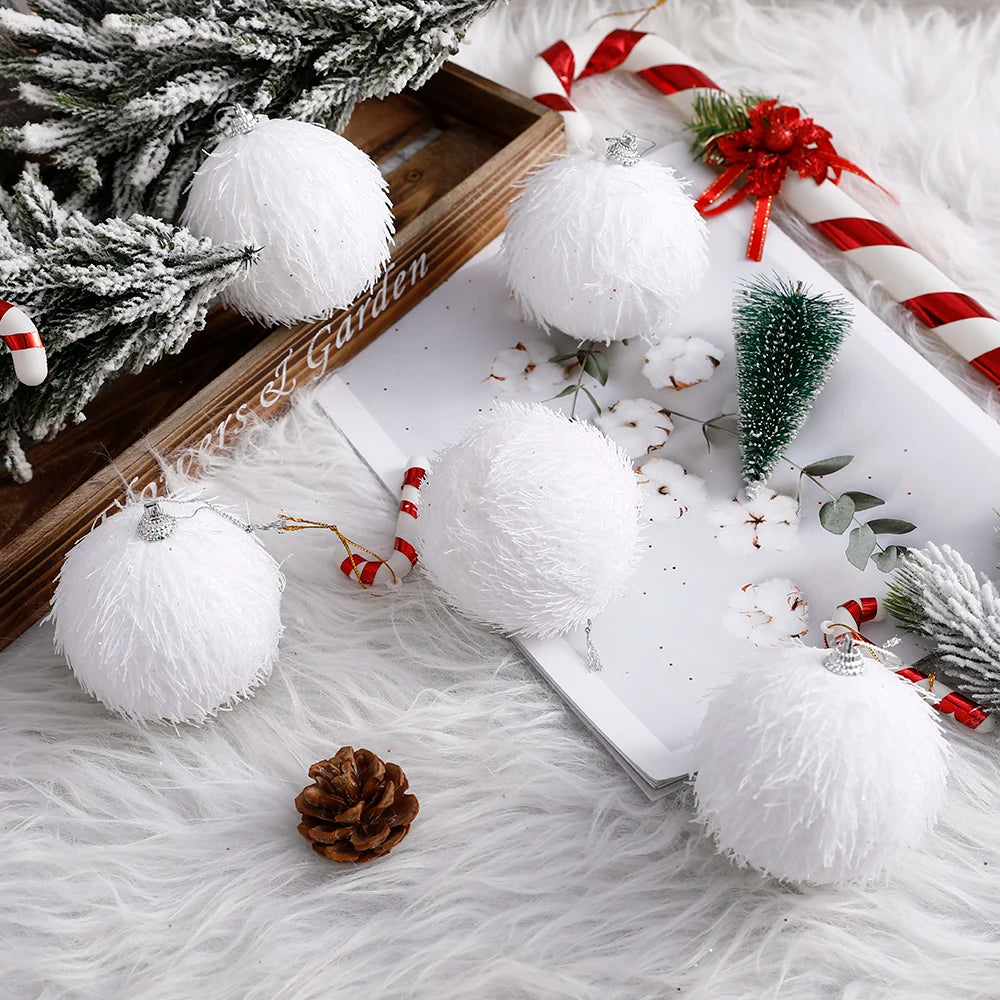Elegant Rose Gold Christmas Ball Ornaments - 4pcs - Image 18
