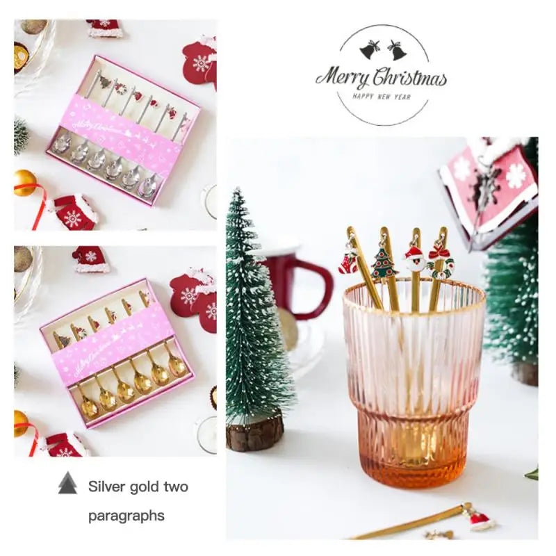 Festive Stainless Steel Christmas Spoons for Table Decor - Image 24