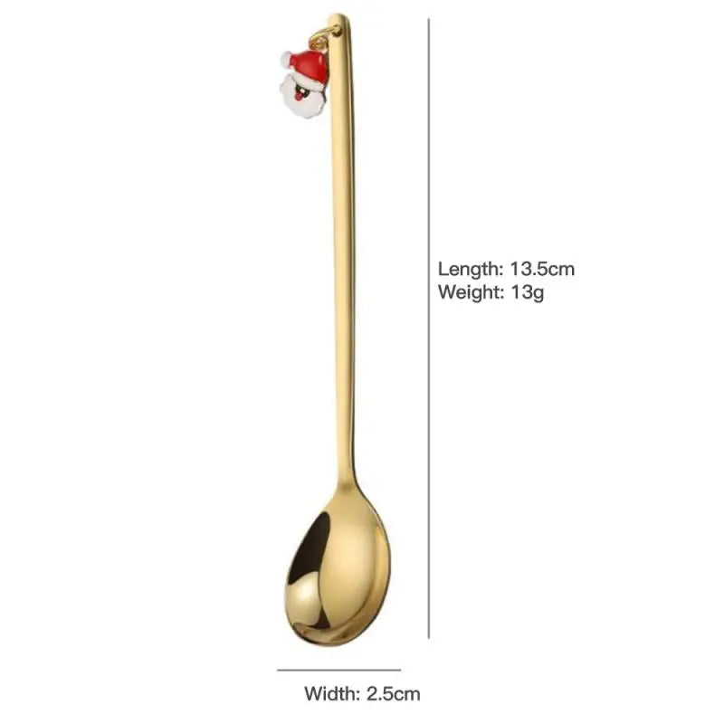 Festive Stainless Steel Christmas Spoons for Table Decor - Image 17