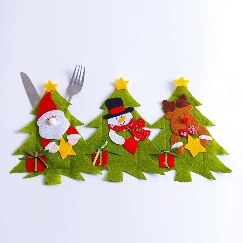 Festive Santa Hat Cutlery Holder for Christmas - Image 7