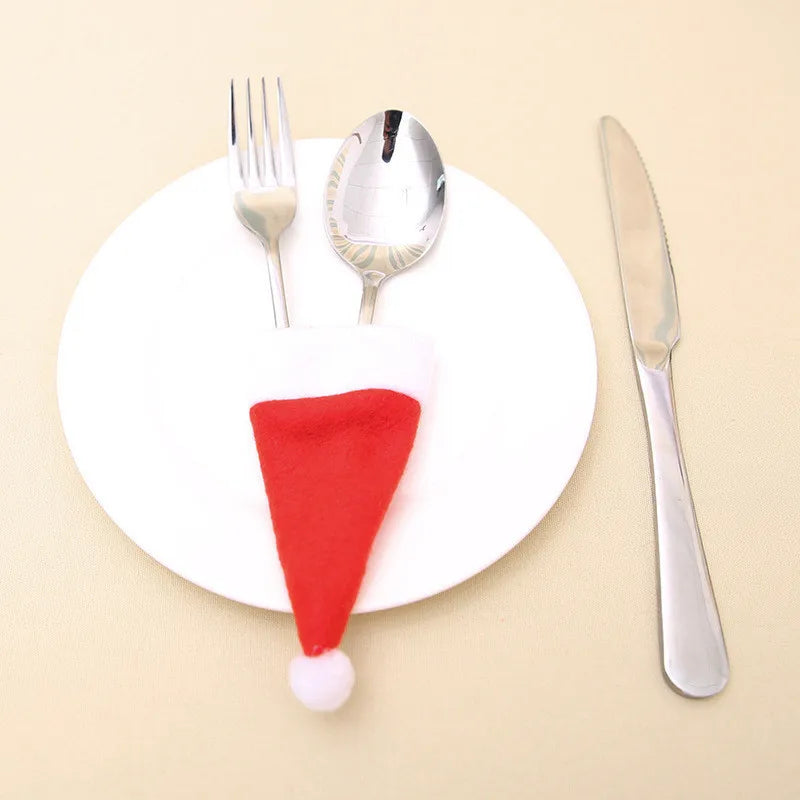 Festive Santa Hat Cutlery Holder for Christmas - Image 44