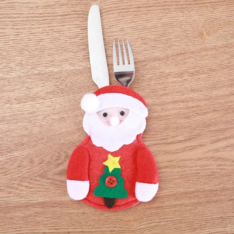 Festive Santa Hat Cutlery Holder for Christmas - Image 47