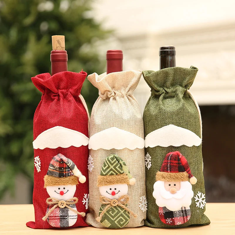 Santa Claus Wine Bottle Cover for Christmas Decor - Image 39