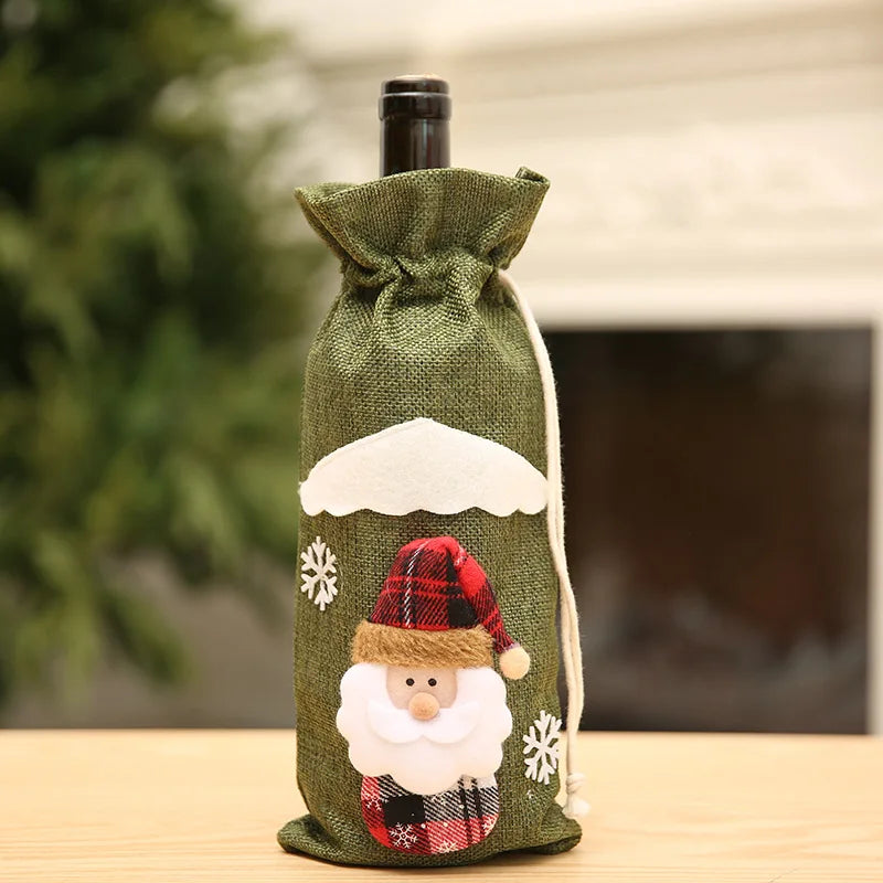 Santa Claus Wine Bottle Cover for Christmas Decor - Image 32